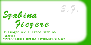 szabina ficzere business card